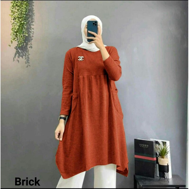 Atasan Top LYCRA KNIT MADLY TUNIK