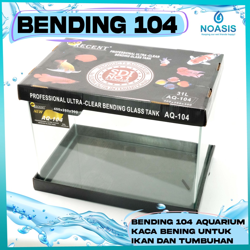 AQUARIUM AQUASCAPE BENDING IMPORT GLASS TANK RECENT AQ 104(GOJEK/GRAB)