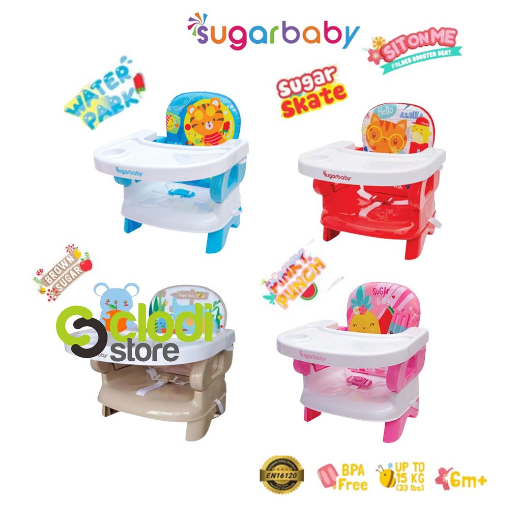 2 kg [Bouncer Bayi Indonesia] Kursi makan bayi anak BOOSTER SEAT Folding Seat Sugar Baby Sit on