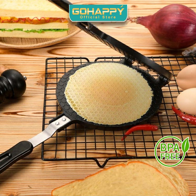 Gohappy Cetakan kue semprong - Egg pastry roller Waffle GHC50 loyang wafel Marble coating