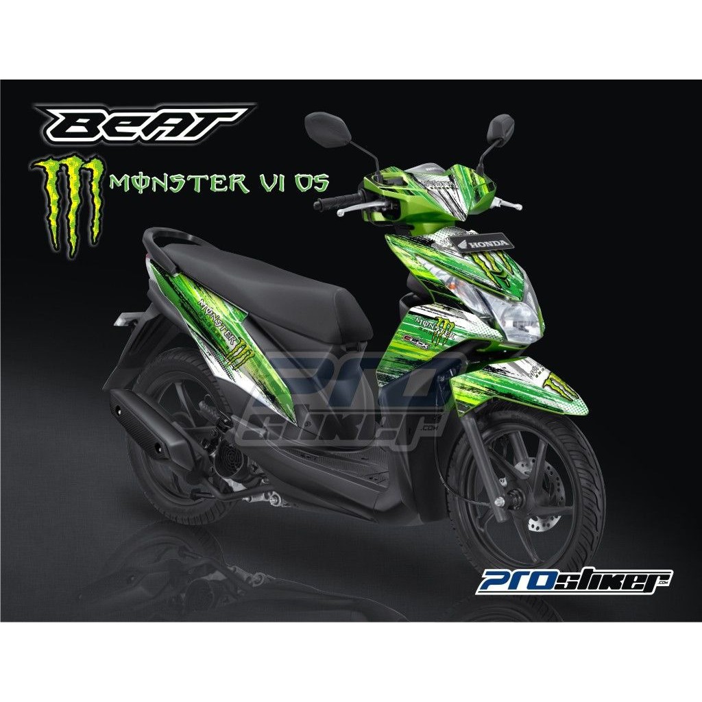 Jual Striping Honda Beat Fi Motif Racing Monster V1 Prostiker