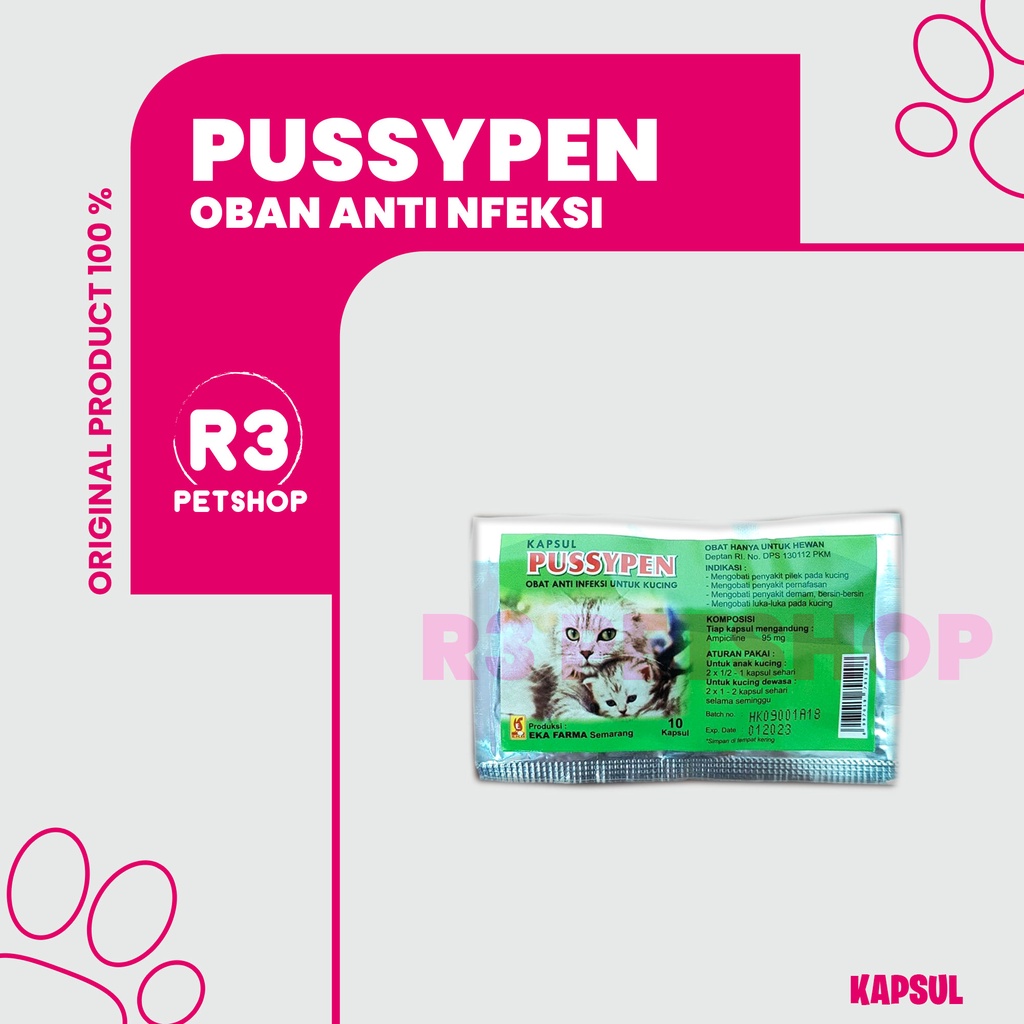 PUSSYPEN - Obat anti infeksi untuk kucing