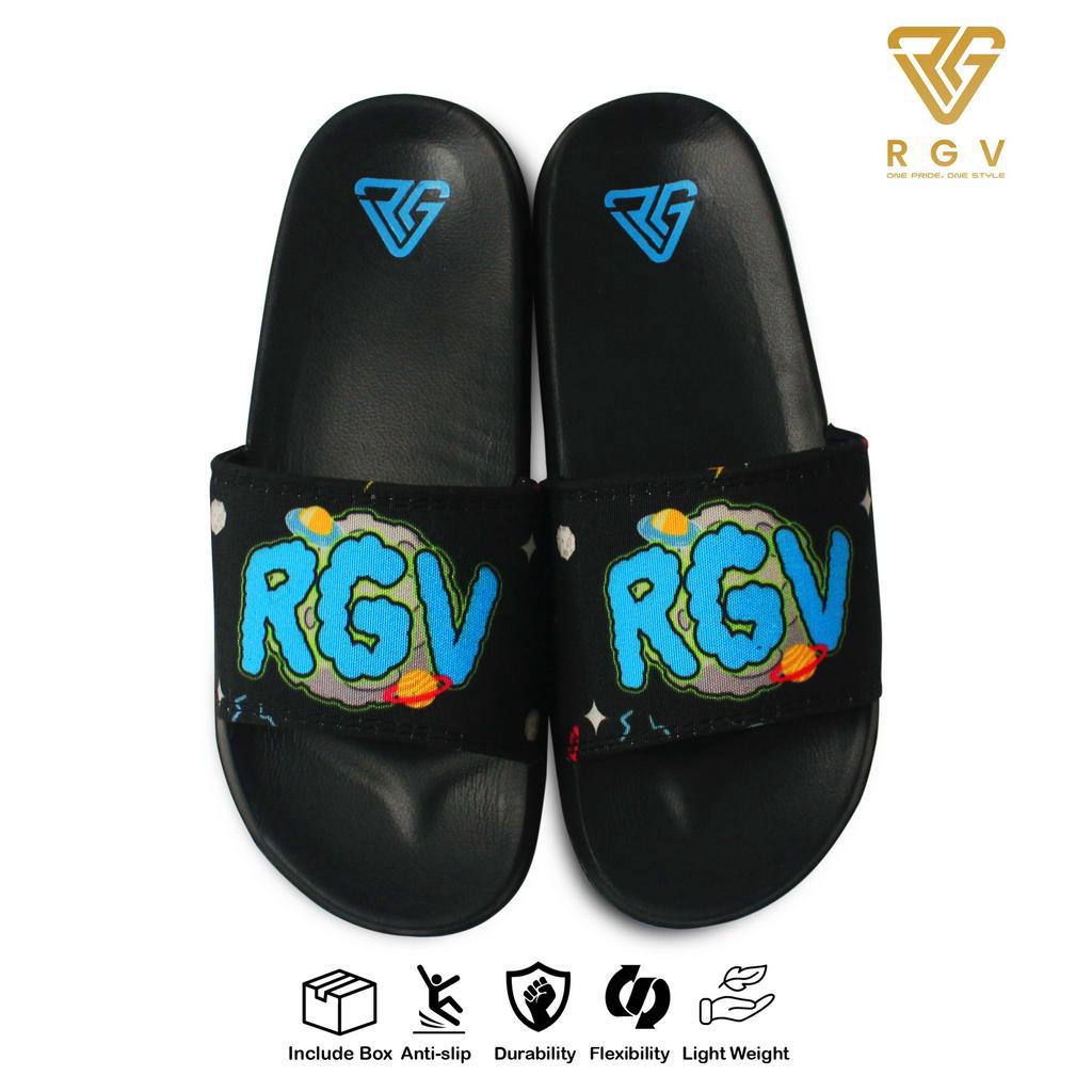 RGV - SANDAL PRIA DAN WANITA SLIDE SLIP ON SENDAL ANTI LICIN RINGAN SELOP OUTTER SPACE ASTROID