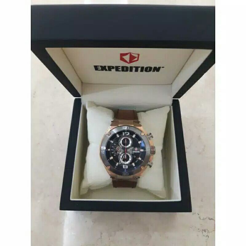 EXPEDITION CHRONOGRAPH TALI KULIT COKLAT E6756M