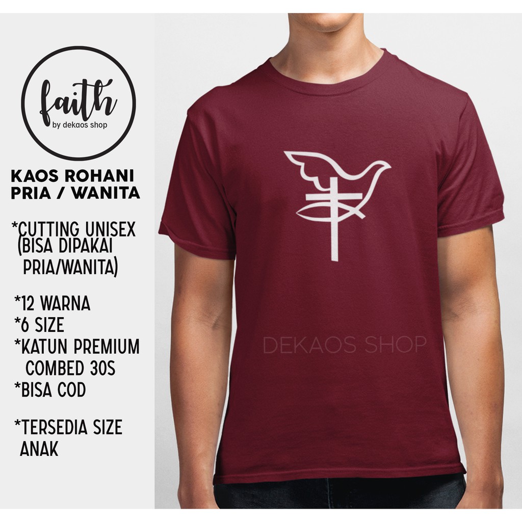 KAOS ROHANI PRIA WANITA / KAOS ROHANI KRISTEN / KAOS ROHANI / KAOS ROHANI KATOLIK / DEKAOS 1015