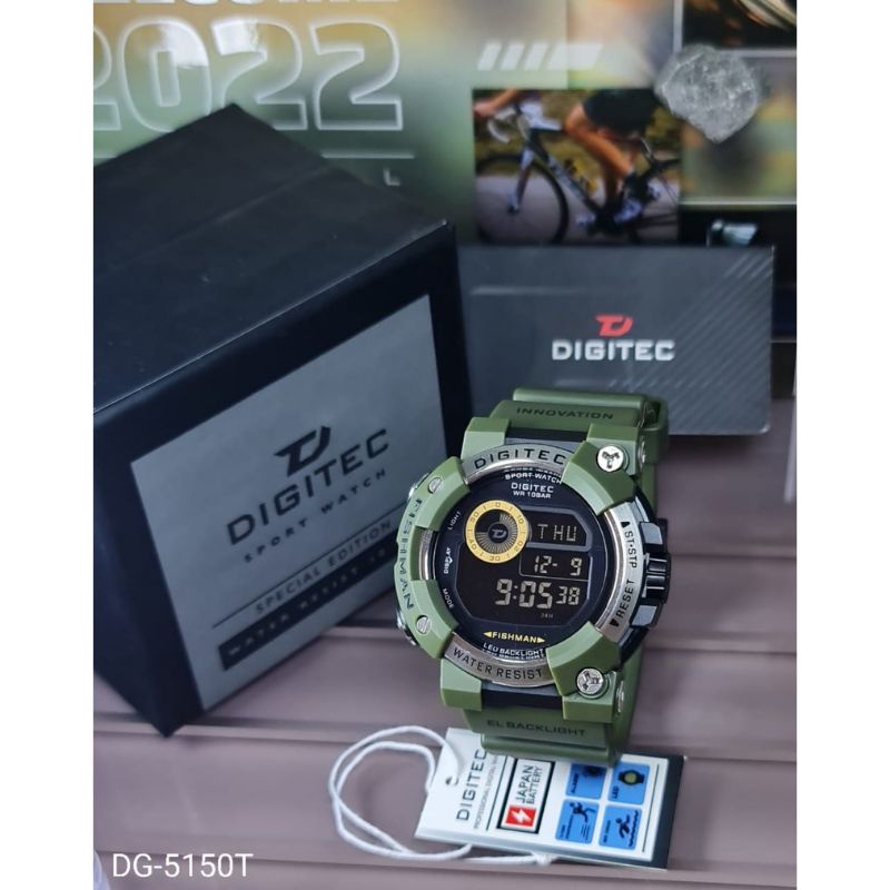 Jam tangan pria digitec 5150 digital original garansi resmi 1 tahun diameter 5.3