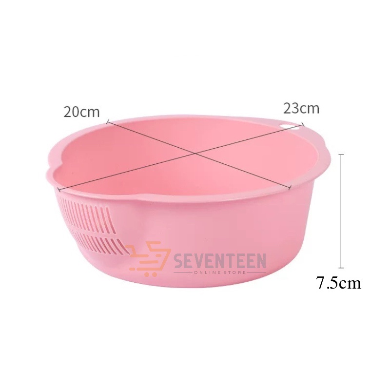 SEVENTEEN WADAH BASKOM CUCI BERAS DAN BUAH BASKOM SAYUR SARINGAN BERAS BASKOM DAPUR SERBAGUNA SARINGAN DAPUR