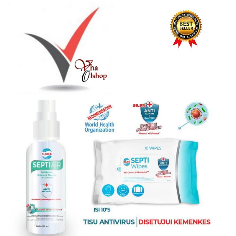 anti septik Septi air + Septi wipes