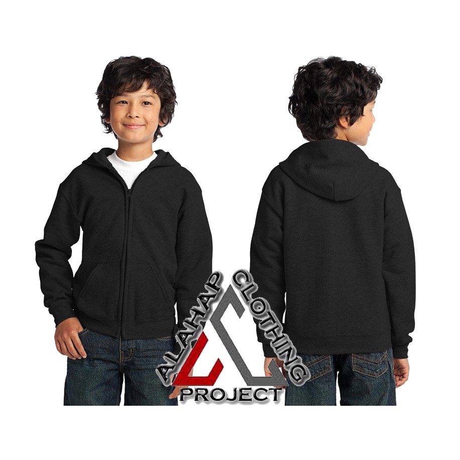 JAKET HOODIE ZIPPER ANAK POLOS POLOSAN - ALAHAP CLOTHING