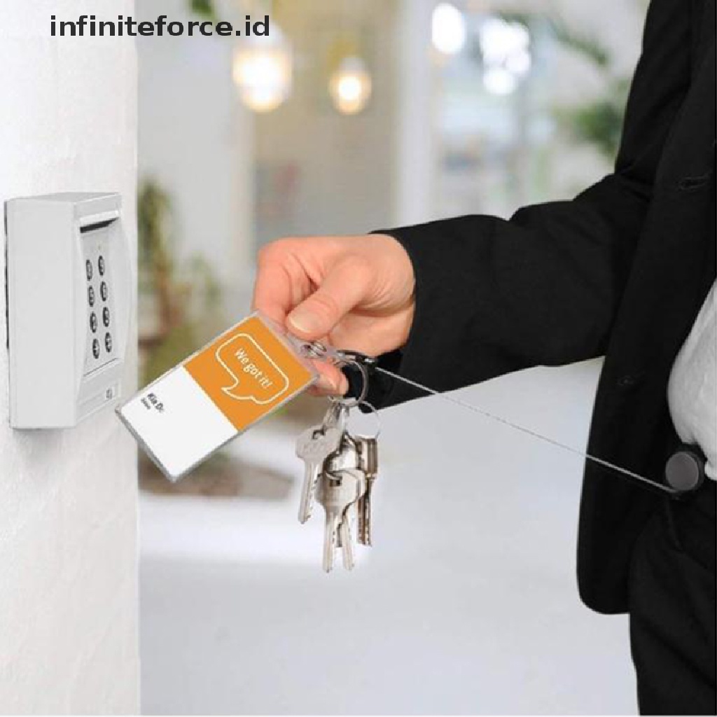 (Infiniteforce.Id) 1pc Badge Reel Metal Retractable Untuk Kartu Nama / Id