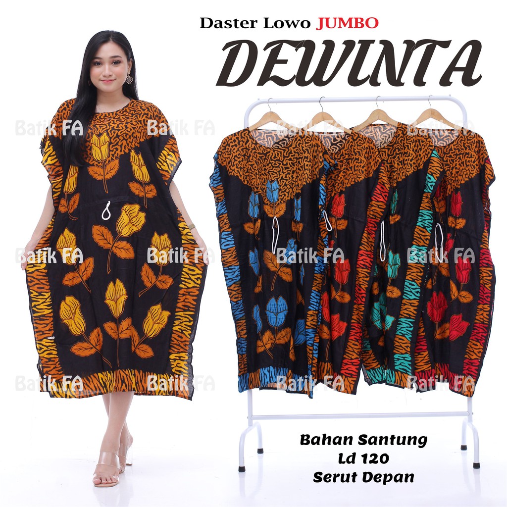  Daster  Lowo Jumbo Motif Bunga Leher O Bumil 