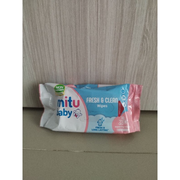 MITU Baby Wipes Tisu Bayi Fresh&Clean Pink 20s