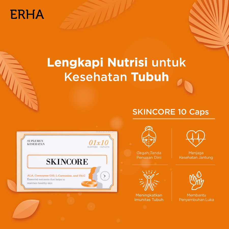 ERHA Suplemen Kulit &amp; Tubuh ERHA Skincore 10 Caps - Anti Penuaan dan Kebugaran