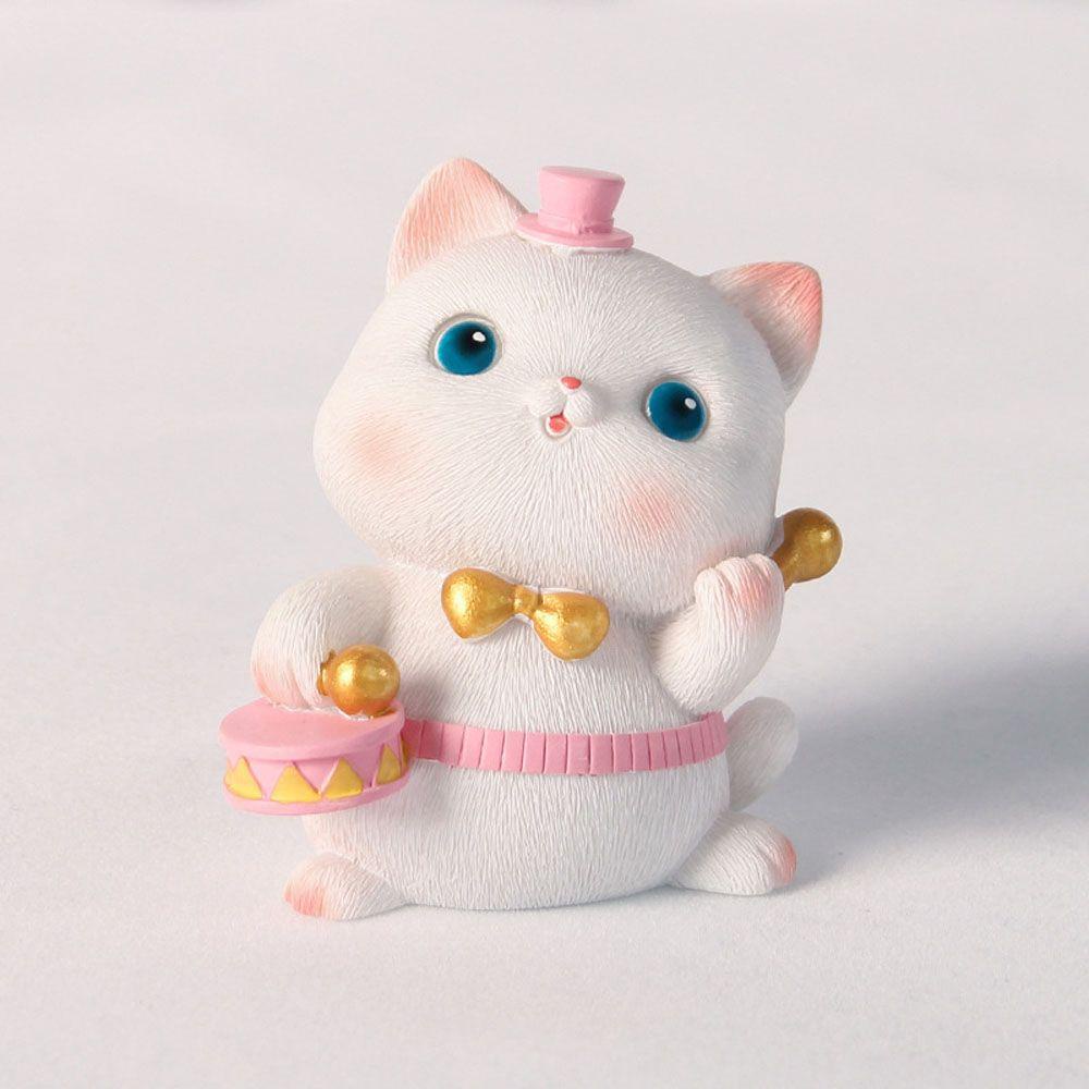 Agustinina Kucing Action Figure Hadiah Kucing Anak Mikro Landscape Dekorasi Rumah Patung Kecil Kartun Figure Ornamen