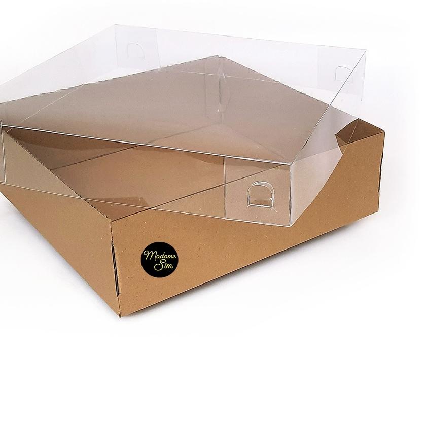 

BOX MIKA - DUS KUE - KOTAK - KARDUS 22 x 22 x 7 CM (ISI : 10 PCS)