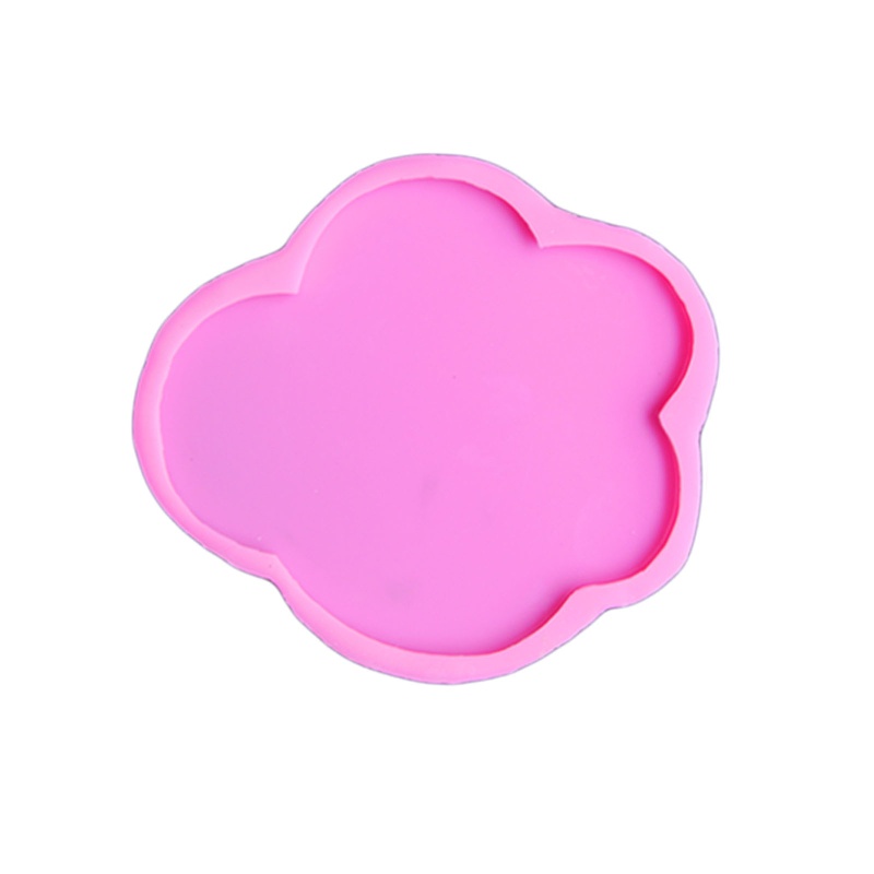 SIY  Irregular Clouds Coaster Mold Glossy Cup Mat Silicone Mould for DIY Jewelry