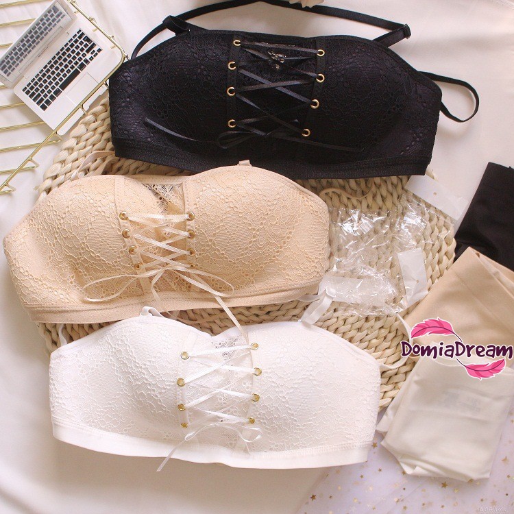 Bra Push Up Bahan Premium Busa Tebal Tali Depan Silang