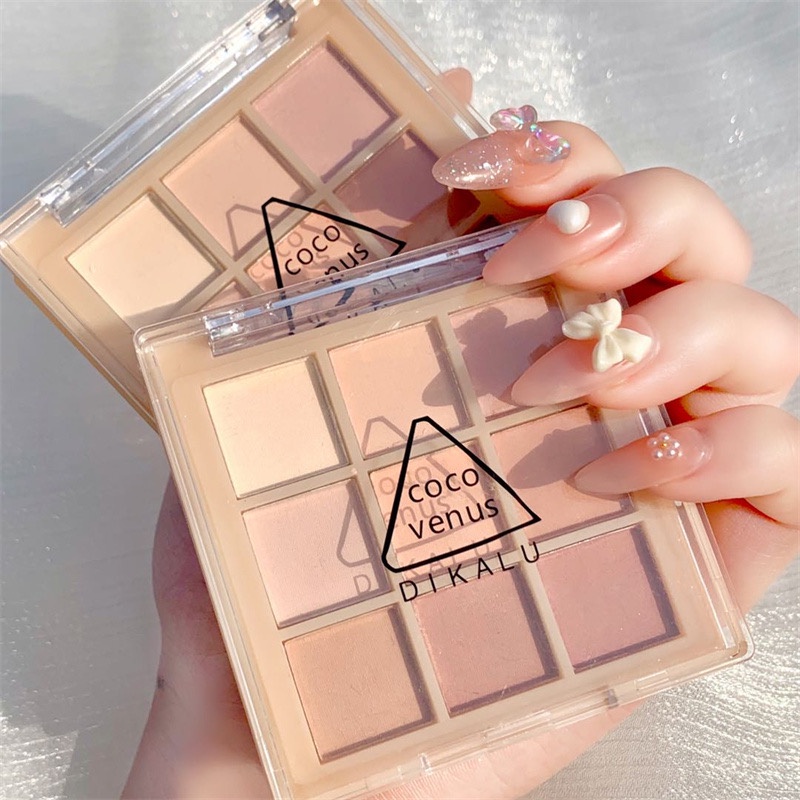 Coco Venus Eyeshadow Palette Korean Nude 9 Warna Matte Smokey Pigmented termurah