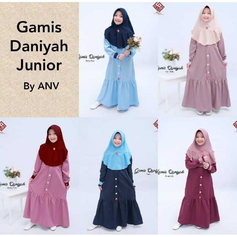 GAMIS DANIYAH JUNIOR ORIGINAL BY ANV / GAMIS ANAK REMAJA / GAMIS TOYOBO / GAMIS ANAK BRANDED