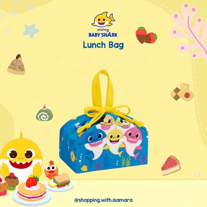 Pinkfong Baby Shark Lunch Bag / Bento Bag / Tas Bekal Anak