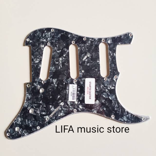 Pickguard Guitar Stratocaster Black Pearl