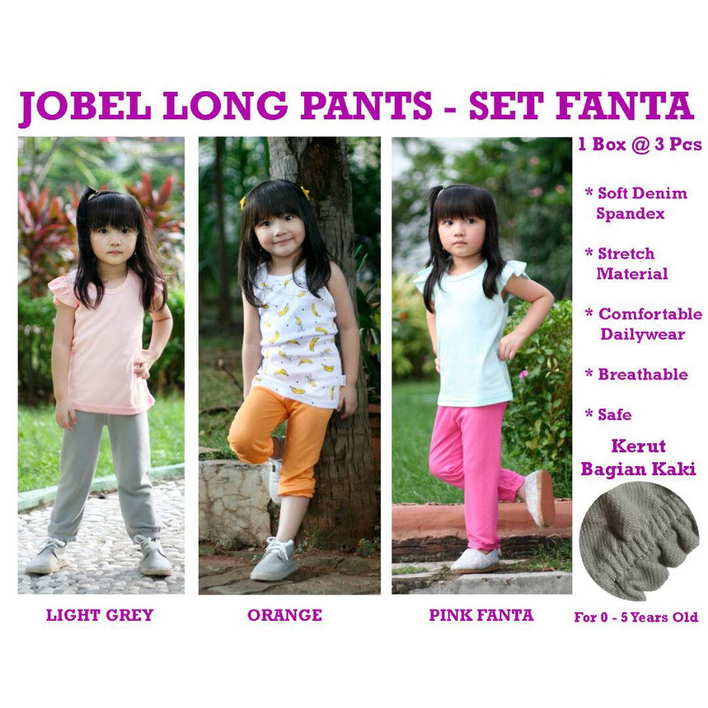 LEGGING JOBEL LONG PANTS (3PCS) SET FANTA