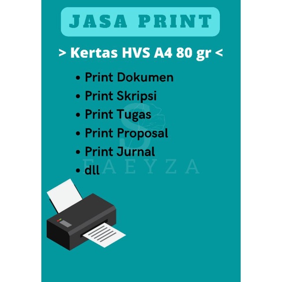

Jasa Cetak / Print Dokumen HVS A4 80 gr
