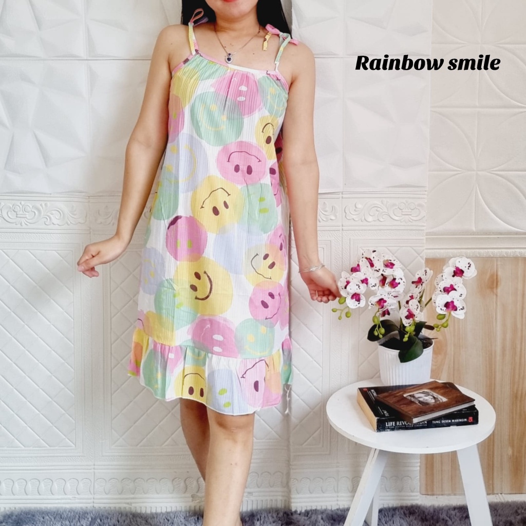 Hawaiian Banana Baju Tidur Satu Tali Sexy Rumbai Motif / Baju Tidur Sexy / Baju Tidur Murah Berkualitas