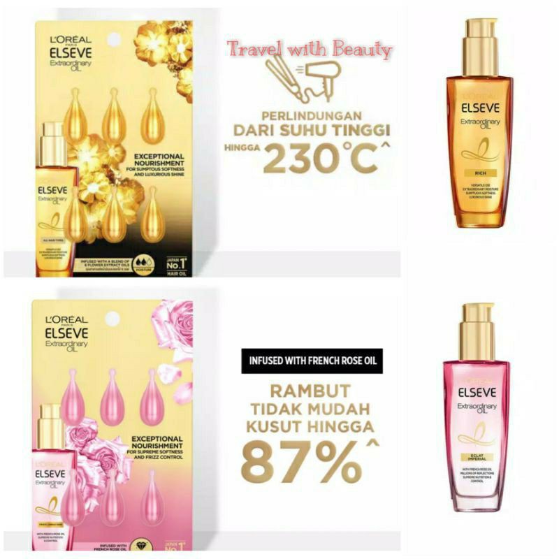 L'oreal paris elseve extraordinary oil pink droplet sachet