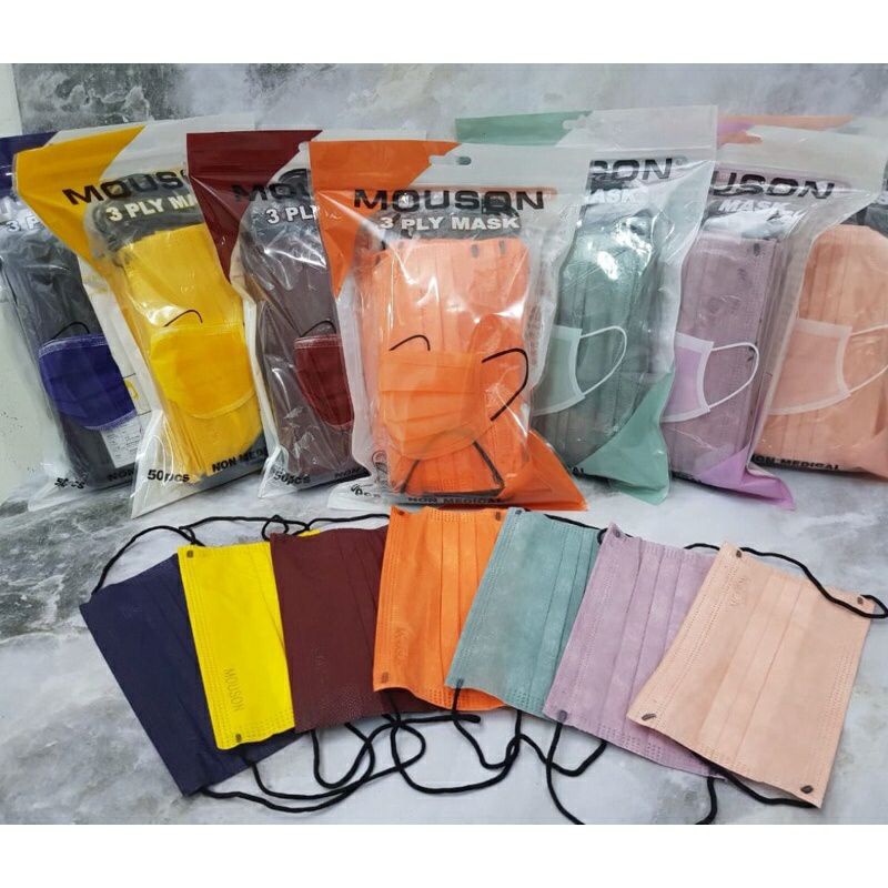 Masker 3ply mouson isi 50pcs murah