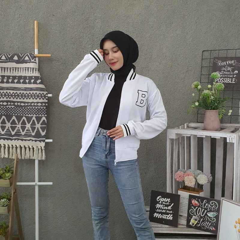 sweater jaket B ZIPER BASRBAL