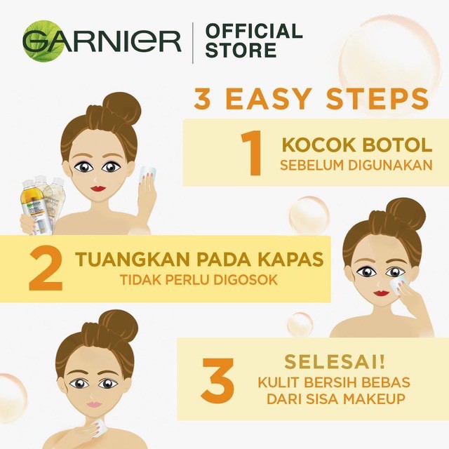 Garnier Micellar Water Oil Infused Skin Care - 125 Ml (Pembersih Wajah Dan Makeup Waterpro