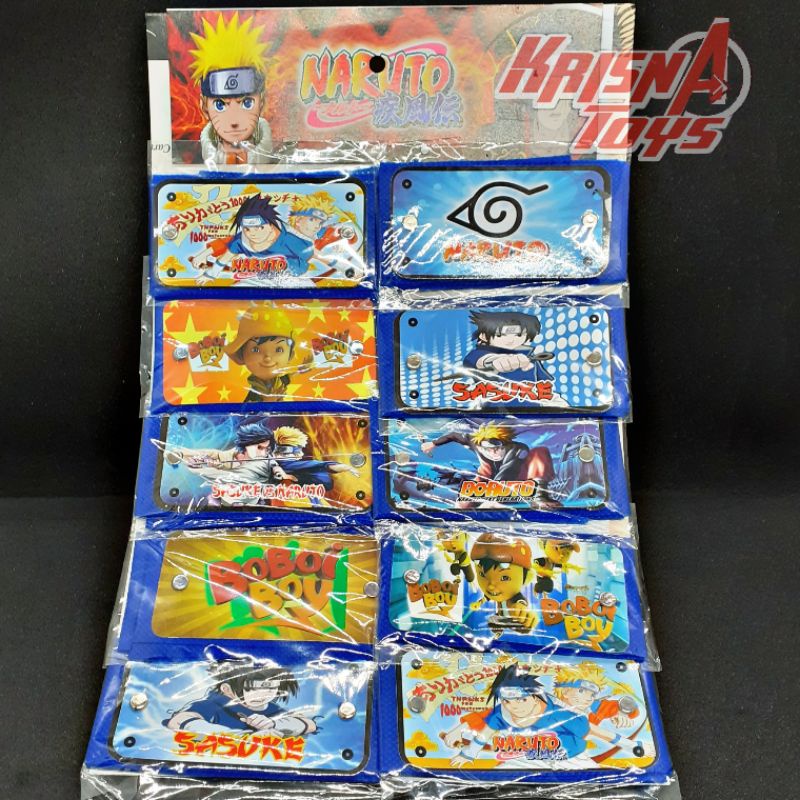 HEAD BAND IKAT KEPALA KONOHA AKATSUKI ANIME NARUTO isi 10 pcs/Lembar