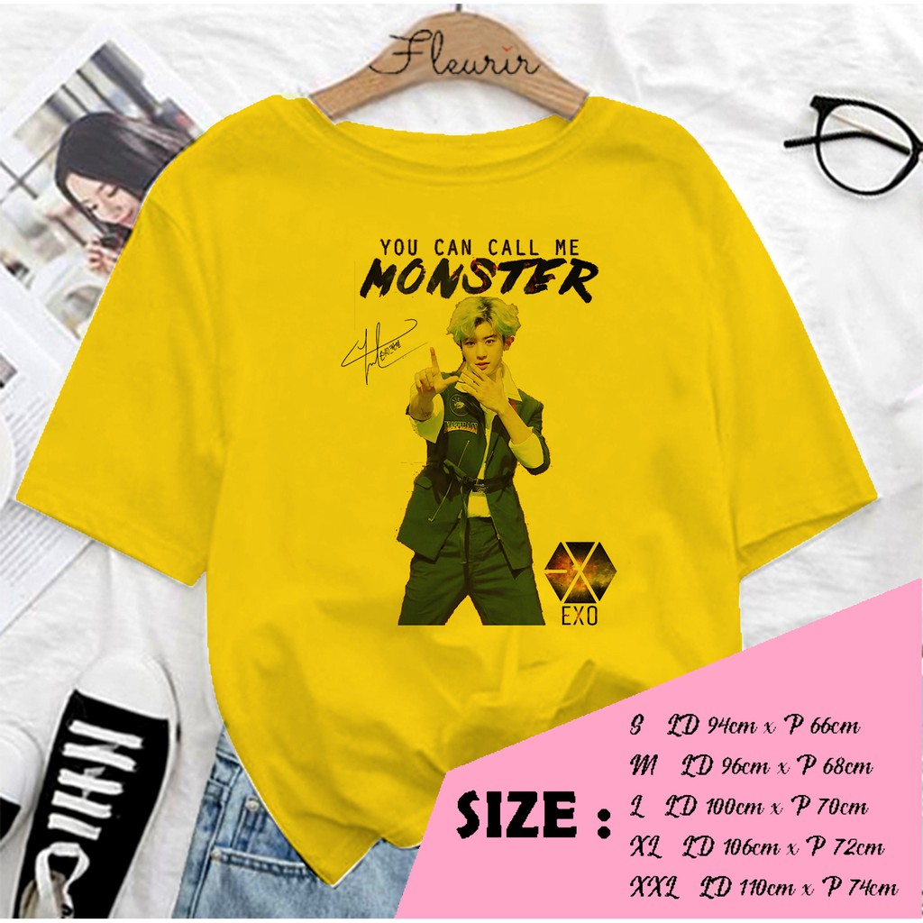 FLEURIR - KAOS CHANYEOL EXO KPOP KOREA OVERSIZE KATUN KAOS WANITA DEWASA TUMBLR TEE UNISEX JUMBO