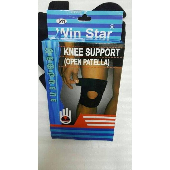 Open Ds Deker Lutut Knee Support Open Patella Winstar Neoprene Osteoarthritis