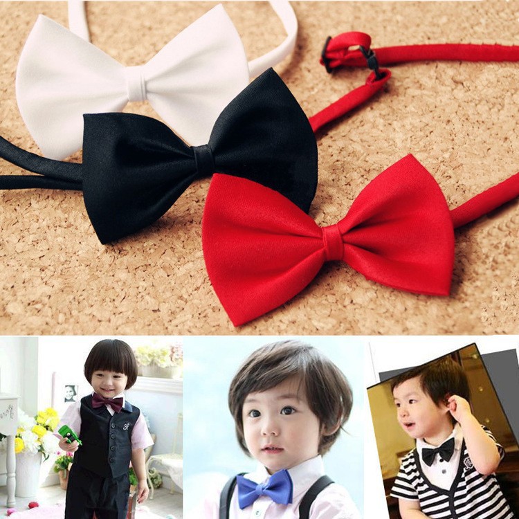 Dasi Anak Kupu-Kupu Satin Warna Warni Dengan Pengatur Besar Kecil Kids Tie Baby Bow Tie