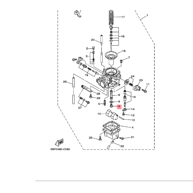 MAIN JET BAWAH UKURAN 110 SCORPIO Z ORIGINAL YGP 620-14231-22-A0