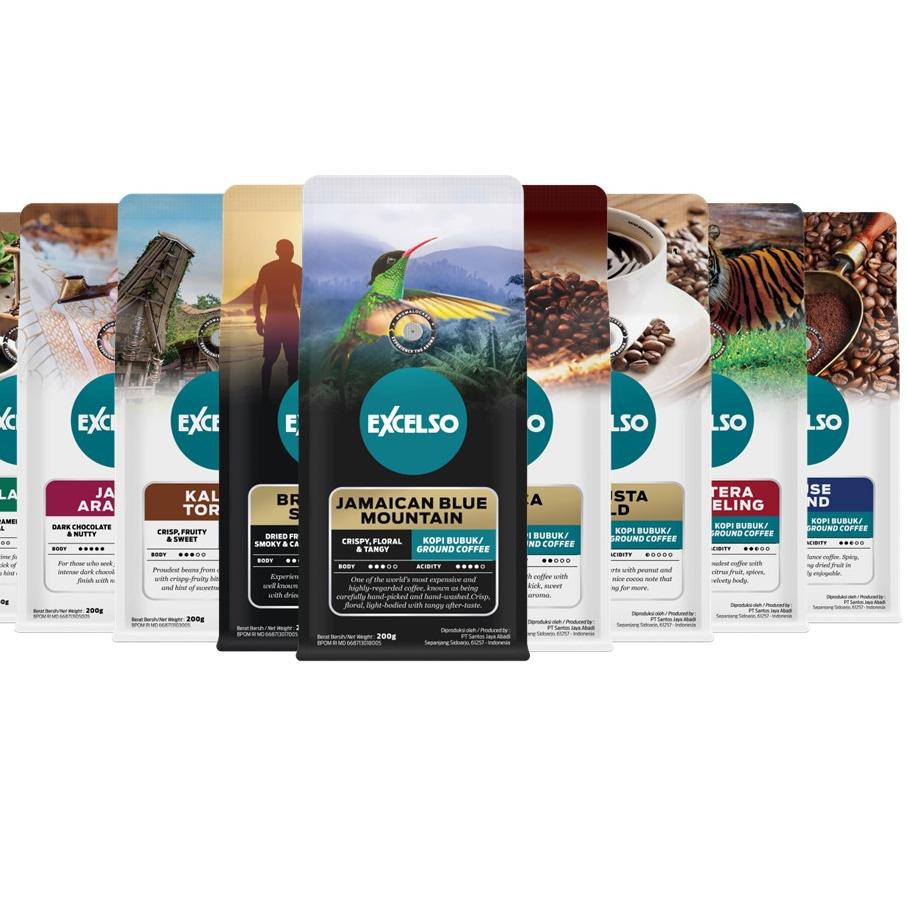 

❦HV6859☀ Excelso Brazilian Santos 200 gr - Ground / Bubuk ♛