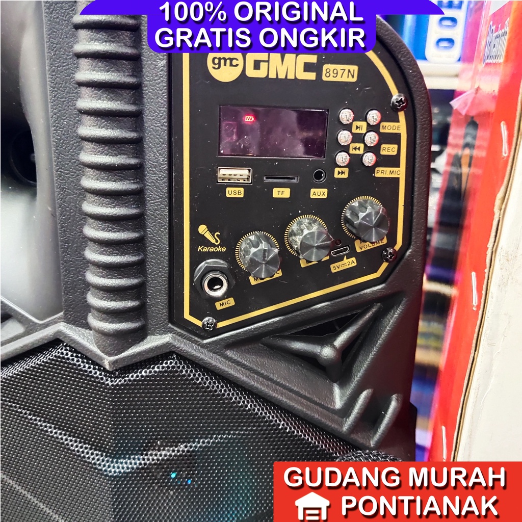 Speaker GMC 897N aktif portable 8 inch 8&quot; Bluethoot Meeting pengeras suara