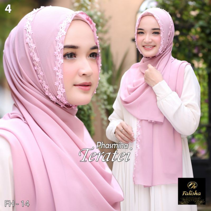 Jilbab Pashmina Ceruti Teratei Murah ORI Falisha Hijab