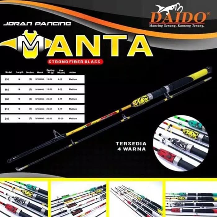 Joran Daido MANTA JAPAN STYLE Panjang 2,4 Meter Khusus Laut T8A7