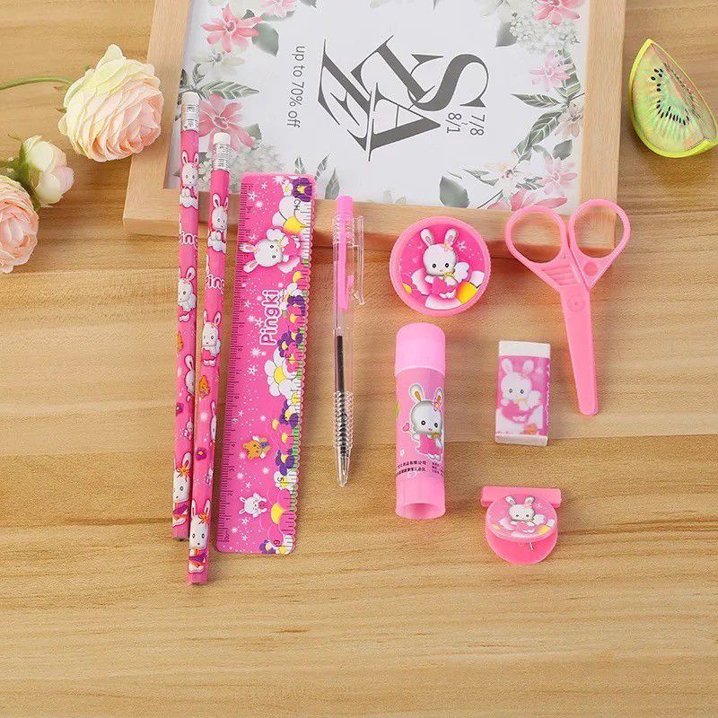 CAHAYA PELANGI (CPS) - Pencil Set 9 In 1 Alat Tulis Sekolah Anak Lengkap Murah