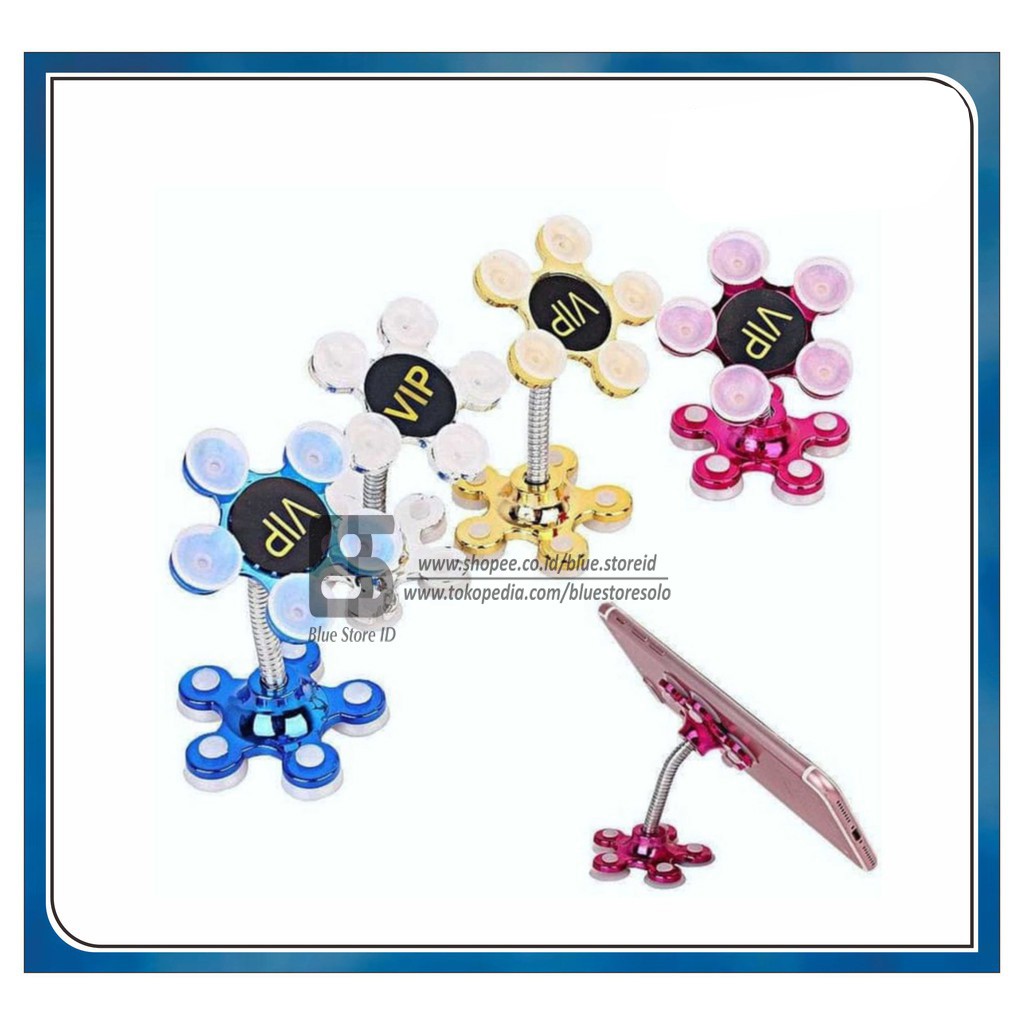 Flexible FLOWER Universal Holder Gekko / gecko | Car holder bunga Holder Handphone Tentakel Cup