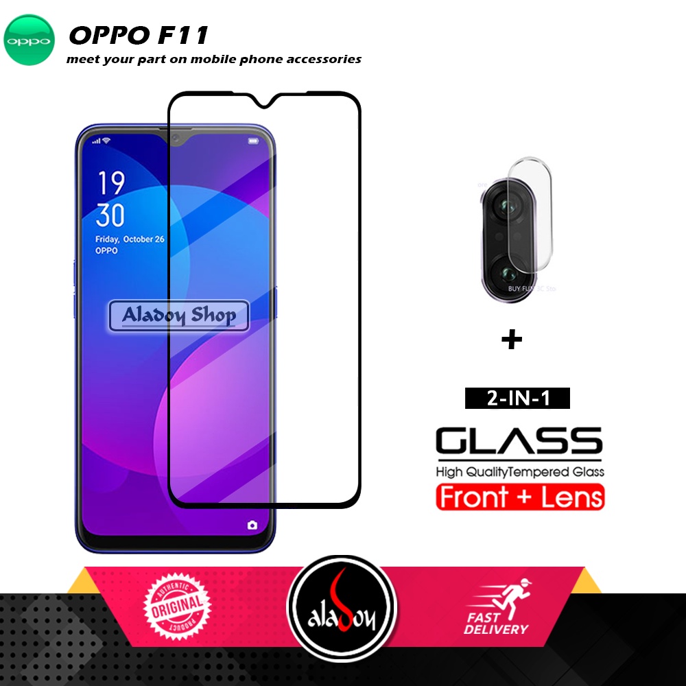 PAKET Tempered Glass Layar Oppo F11 Free Tempered Glass Camera