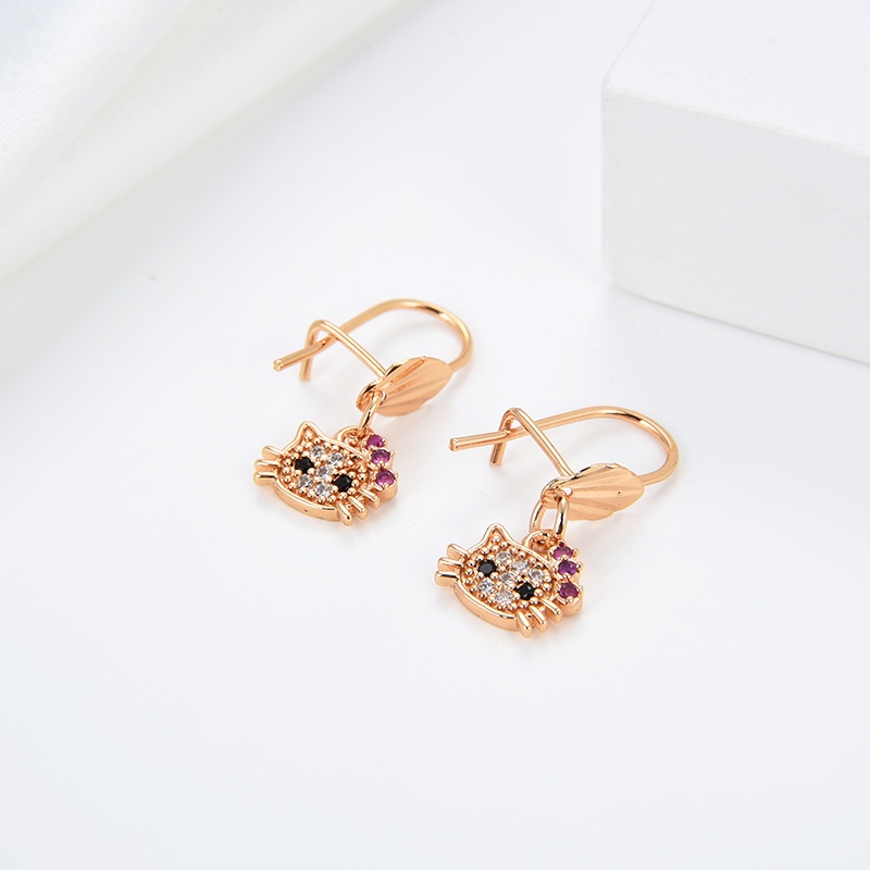 anting titanium anak emas asli muda wanita korea anti karat karat panjang selamanya korea dewasa bunga style korean style tusuk 19e