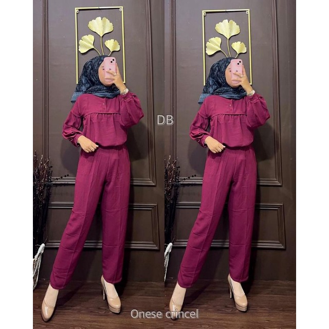 one set wanita qringkel import baju pendek terbaru