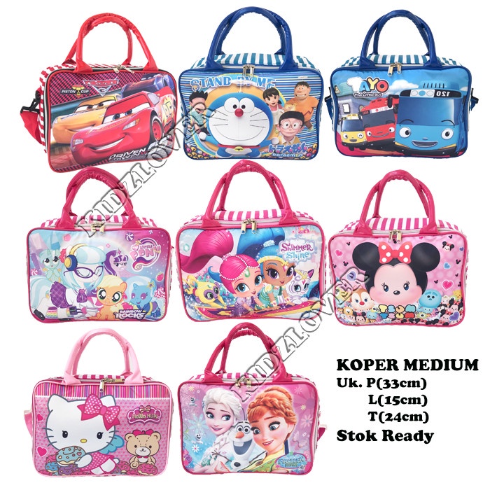 Travel Bag | Koper Kanvas | Tas Renang | Koper Piknik | Ukuran Medium - Doraemon