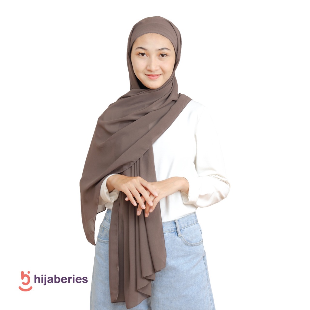 Malaka Pashmina Inner Hijaberies - Pashmina yang menyatu dengan Ciput-Toffee Grey