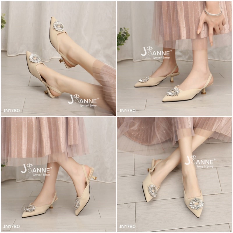 JOANNE Sparkly Slingback Heels Shoes JN1780 [ORIGINAL BRAND]