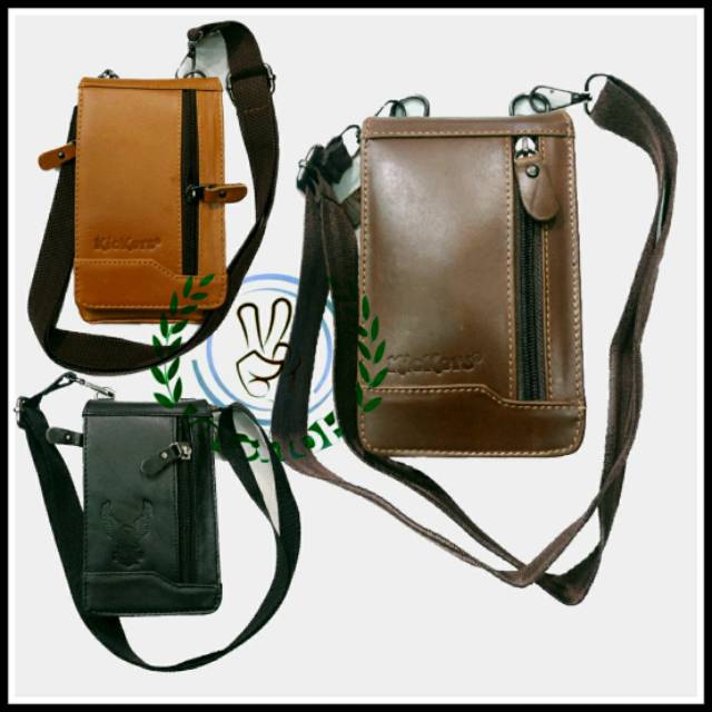 Tas Selempang Pinggang HP Pria Kulit Sapi Asli - Kickers ACJ422